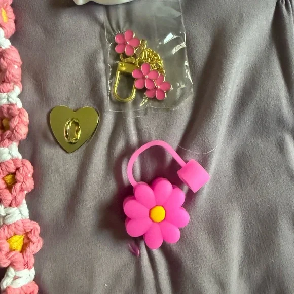 Stanley Quencher Limited Barbie  H2.0 Tumbler in Pink With Stanley Accessories!! - Picture 7 of 9
